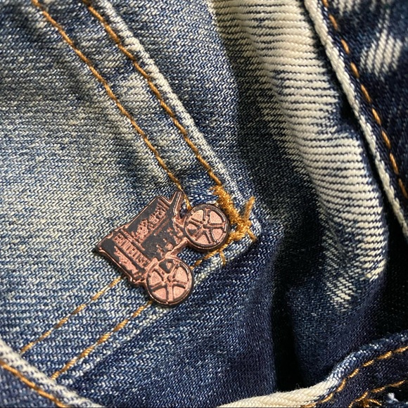 Acid Wash Jeans Denim Acid Wash Zipper Grindhouse Jeans B - Picture 6 of 8